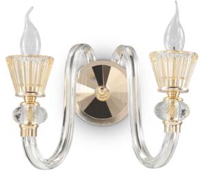 Nástenné svietidlo Ideal lux 140599 STRAUSS AP2 2xE14 40W jantár
