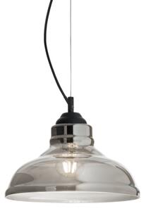Závesné svietidlo Ideal lux 112343 BISTRO SP1 PLATE FUME 1xE27 60W čierna