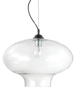 Závesné svietidlo Ideal lux 120898 BISTRO SP1 ROUND TRASPARENTE 1xE27 60W chróm
