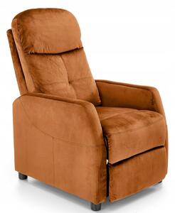 FoxBox Rozkladacie odpočinkové kreslo Comfort Velvet Cynamon