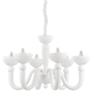Závesné svietidlo/Luster Ideal lux 093994 BON BON SP6 BIANCO 6xE14 40W biela
