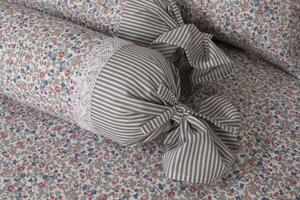 Zdeňka Podpěrová Posteľné obliečky Flores/šedý prúžok Krep 2x70x90,1x200x220 cm