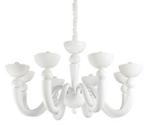 Závesné svietidlo/Luster Ideal lux 094007 BON BON SP8 BIANCO 8xE14 40W biela