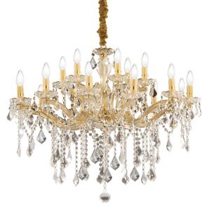 Závesné svietidlo/Luster Ideal lux 075181 FLORIAN SP18 ORO 18xE14 40W zlato