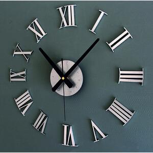 Stylesa Nalepovacie nástenné hodiny rímske plastové PMMA IA131S I čierne