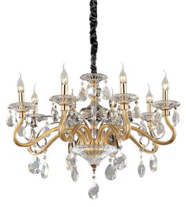 Závesné svietidlo/Luster Ideal lux 087764 NEGRESCO SP8 ORO 8xE14 40W zlato