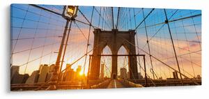 Obraz - Brooklynský most, Manhattan, New York (120x50 cm)