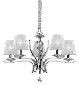 Závesné svietidlo/Luster Ideal lux 066448 PEGASO SP5 BIANCO 5xE14 40W