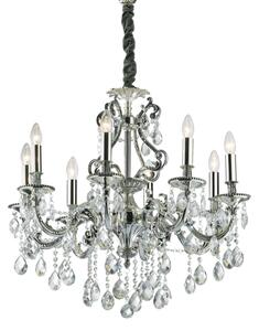 Závesné svietidlo/Luster Ideal lux 044934 GIOCONDA SP8 ARGENTO 8xE14 40W