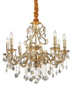 Závesné svietidlo/Luster Ideal lux 060514 GIOCONDA SP8 ORO 8xE14 40W