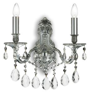 Nástenné svietidlo Ideal lux 044910 GIOCONDA AP2 ARGENTO 2xE14 40W