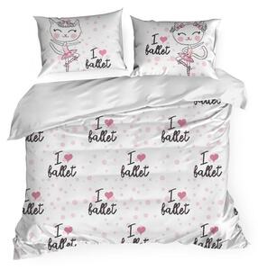 Eurofirany Detská posteľná súprava KIDS 10 s motívom Baletka Bavlna 1x70x80,1x140x200 cm