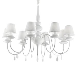 Závesné svietidlo/Luster Ideal lux 035574 BLANCHE SP8 BIANCO 8xE14 40W