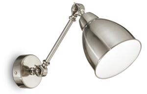 Nástenné svietidlo Ideal lux 016399 NEWTON AP1 NICKEL 1xE27 60W