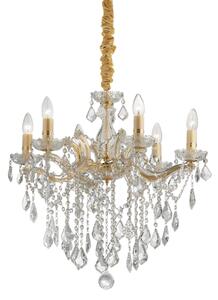 Závesné svietidlo/Luster Ideal lux 035635 FLORIAN SP6 ORO 6xE14 40W