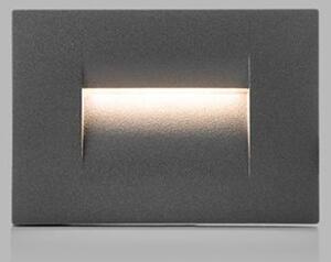 LED2 5141434 STEP IN S zápustné hranaté exteriérové svietidlo 75x107mm 3,6W/106lm 3000K IP54 antracit