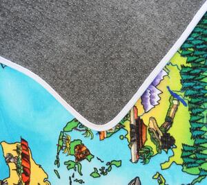 BO-MA koberce Protišmykový kusový koberec World map - 110x160 cm