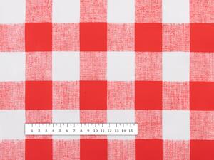 PVC obrus Červeno-biela kocka PV-021 - metráž š. 140 cm