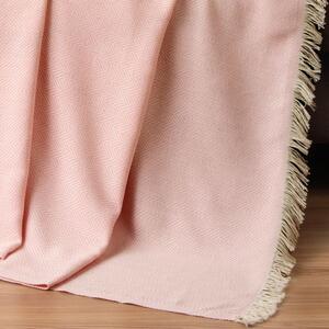 Denizli Concept Jemný tkaný prehoz na pohovku aj posteľ SANDY pudrový pudrová 210x230 cm