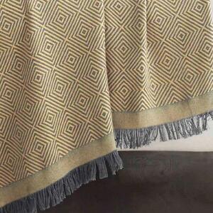 Denizli Concept Jemný tkaný prehoz na pohovku aj posteľ ELITE horčicový horčicová 170x240 cm