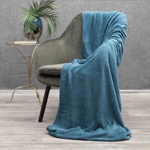Eurofirany Deka SIMPLE jemná jednofarebná deka modrá Polyester 150x200 cm