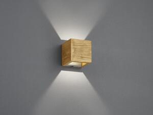 TRIO 223710130 Brad LED nástenné svietidlo 4W/430lm 3000K prírodné drevo, switchdimmer