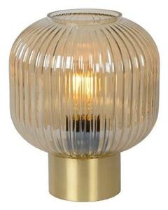 LUCIDE 45586/20/62 MALOTO stolová lampa Ø20cm E27/40W jantárová/zlatá