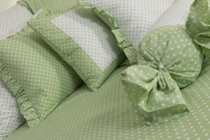 Zdeňka Podpěrová Posteľné obliečky Zelená bodka (pozitív/negatív) Bavlna 40x40 cm okrasný (prešitý) čipka