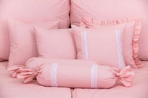Zdeňka Podpěrová Posteľné obliečky UNI Ružové bez vzoru Bavlna 2x70x90,1x220x240 cm
