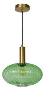 LUCIDE 45386/30/33 MALOTO závesné svietidlo Ø 30cm E27/40W zelená/zlatá