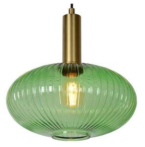 LUCIDE 45386/30/33 MALOTO závesné svietidlo Ø 30cm E27/40W zelená/zlatá