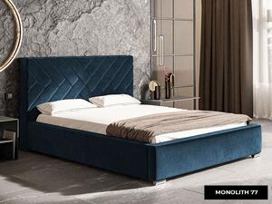 - Moderná čalúnená posteľ PAULA ROZMER: 120 x 200 cm, FARBA NÔH: chrómová