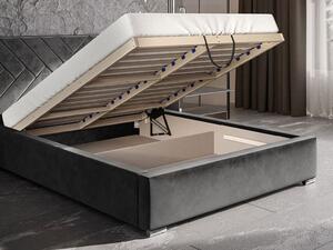 - Moderná čalúnená posteľ PAULA ROZMER: 120 x 200 cm, FARBA NÔH: wenge