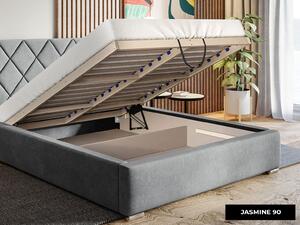 - Dizajnová čalúnená posteľ TORI ROZMER: 120 x 200 cm, FARBA NÔH: chrómová