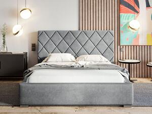 - Dizajnová čalúnená posteľ TORI ROZMER: 120 x 200 cm, FARBA NÔH: chrómová