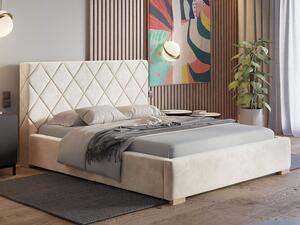 - Dizajnová čalúnená posteľ TORI ROZMER: 120 x 200 cm, FARBA NÔH: biela