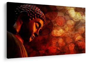 Obraz - Budha v červených tónoch (90x60 cm)