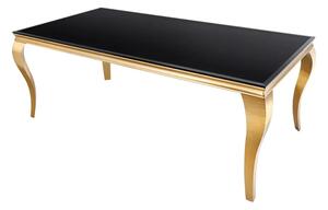 Invicta Interior - Elegantný dizajnový jedálenský stôl MODERN BAROQUE 180 cm čierny, zlatý, opálové sklo