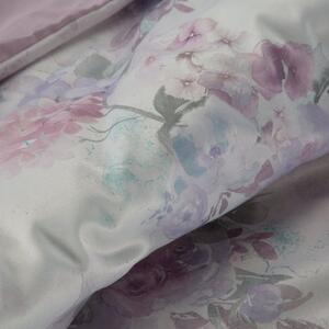 Eurofirany Posteľná súprava DESIGN 91 LEA 03 so saténovou väzbou a romantickým motívom pastelových kvetov Bavlna/polyester 1x70x90,1x140x200 cm