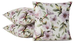 Eurofirany Dekoračná obliečka - ARLETA z mäkkej látky s potlačou kvetov jablone Polyester 40x40 cm