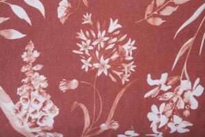 Zdeňka Podpěrová Posteľné obliečky Flora terakota pozitiv Flanel 2x70x90,1x200x240 cm