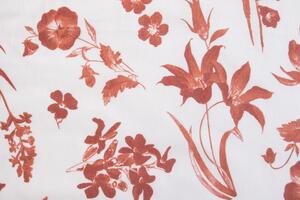 Zdeňka Podpěrová Posteľné obliečky Flora terakota negativ Flanel 1x70x90,1x140x220 cm