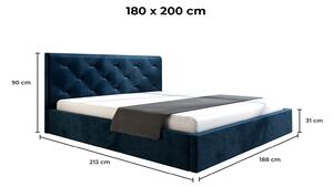 - Moderná čalúnená posteľ ROBIN ROZMER: 120 x 200 cm