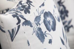 Zdeňka Podpěrová Posteľné obliečky Flora indigo negativ Flanel 2x70x90,1x220x240 cm