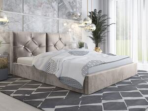 - Moderná čalúnená posteľ BIANCA ROZMER: pre matrac 120 x 200 cm