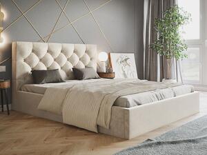 - Dizajnová čalúnená posteľ ELLIE ROZMER: pre matrac 120 x 200 cm