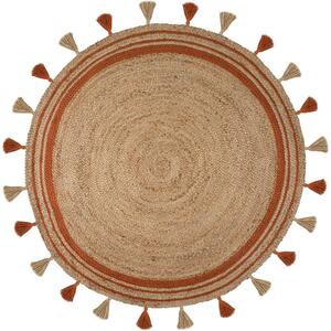Flair Rugs koberce Kusový koberec Lunara Orange kruh – na von aj na doma - 150x150 (priemer) kruh cm