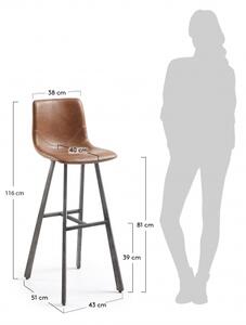 TRAP 80 barová stolička Hnedá - svetlá