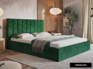 - Minimalistická čalúnená posteľ ALEXIS ROZMER: 180 x 200 cm