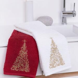 Matějovský Set uterákov s vianočným motívom - Vianočný strom červená Bavlna UNI